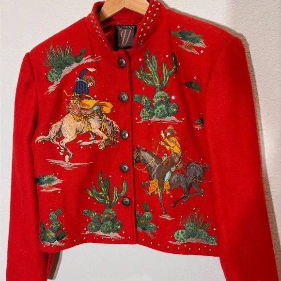 RARE Vintage 1990s Gordon & James Embroidered Women's Western Jacket - Picture 2 of 8